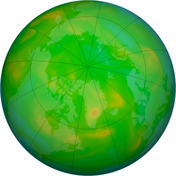 Arctic ozone map for 03 July 2006